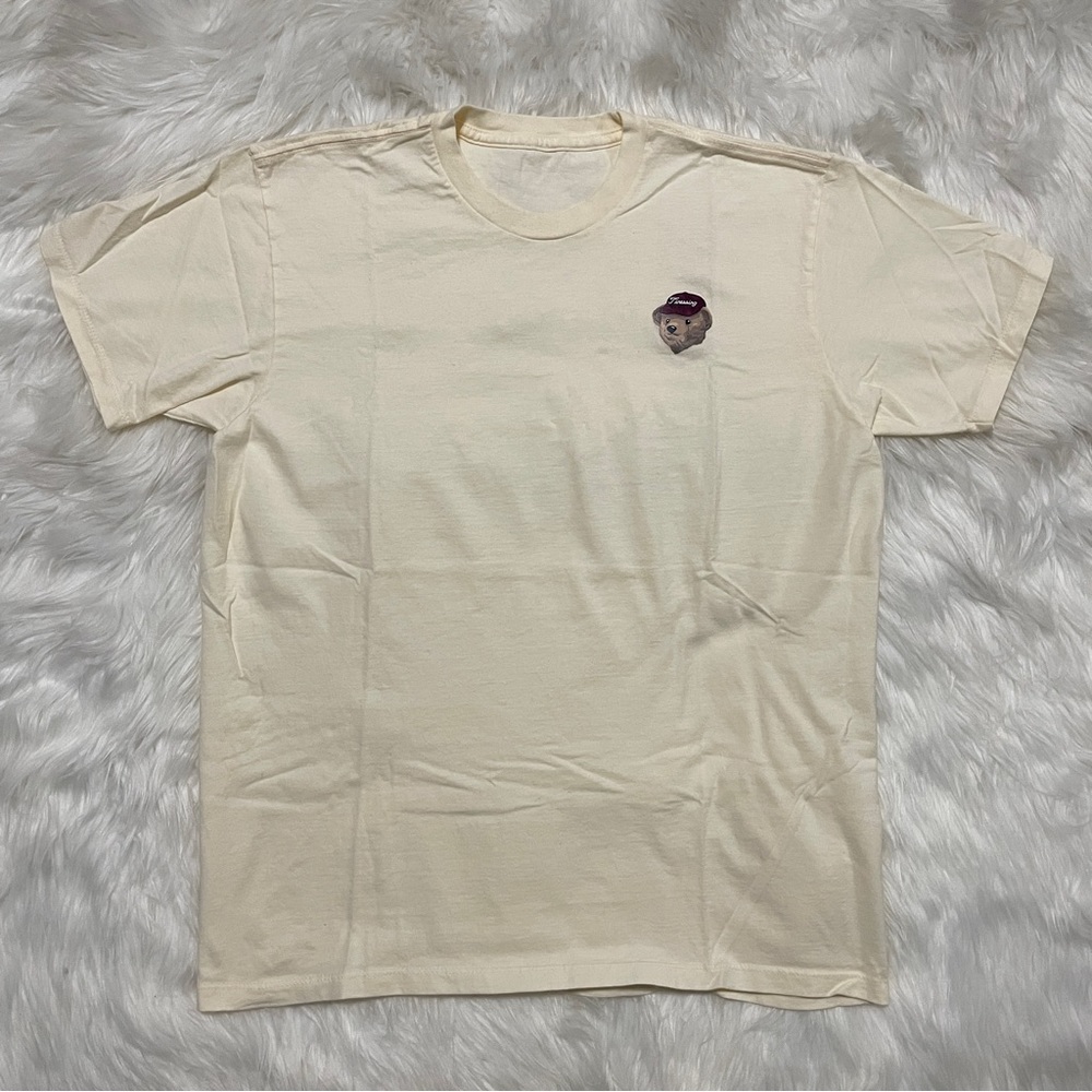 Finessing Limited Release Unisex Light Yellow Bear Cotton Short Sleeve T-Shirt